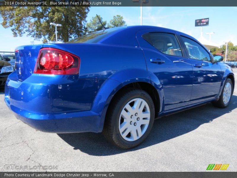 Blue Streak Pearl / Black/Light Frost Beige 2014 Dodge Avenger SE