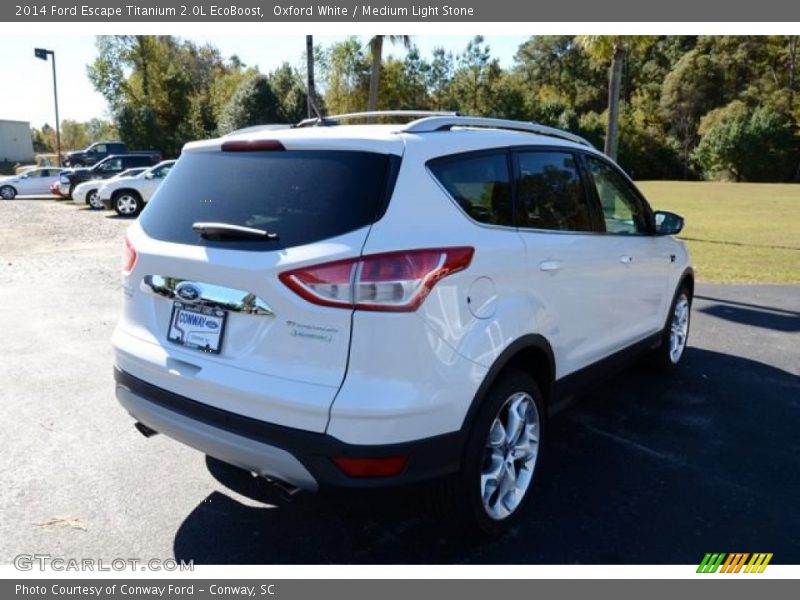 Oxford White / Medium Light Stone 2014 Ford Escape Titanium 2.0L EcoBoost