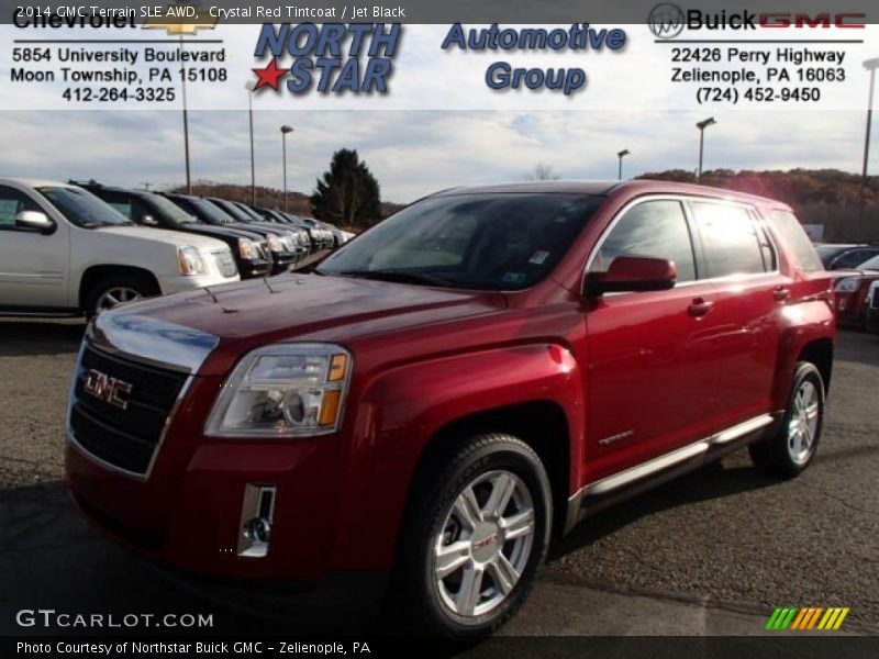Crystal Red Tintcoat / Jet Black 2014 GMC Terrain SLE AWD