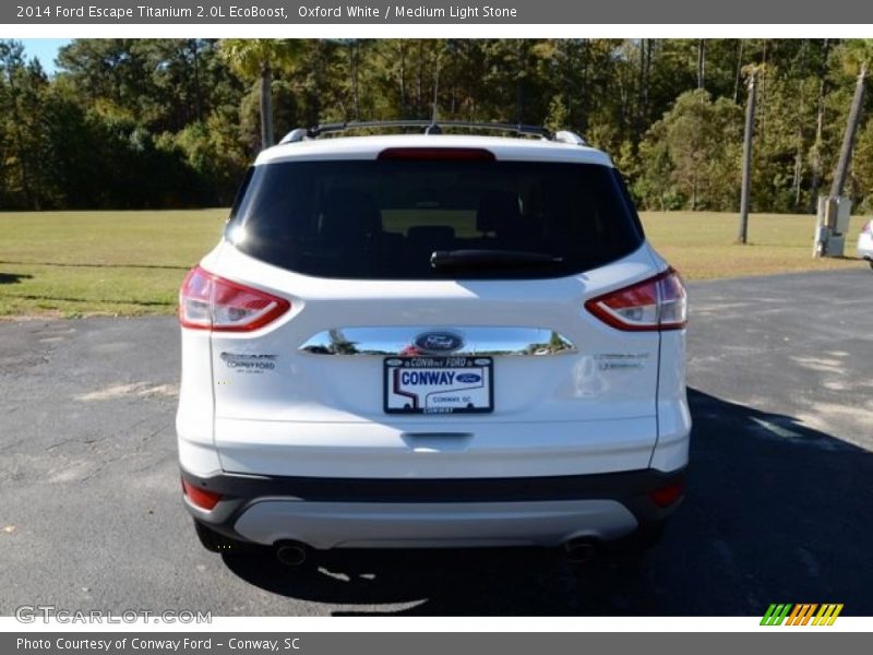Oxford White / Medium Light Stone 2014 Ford Escape Titanium 2.0L EcoBoost