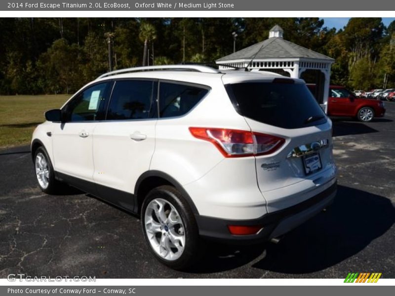 Oxford White / Medium Light Stone 2014 Ford Escape Titanium 2.0L EcoBoost