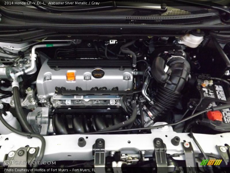 Alabaster Silver Metallic / Gray 2014 Honda CR-V EX-L