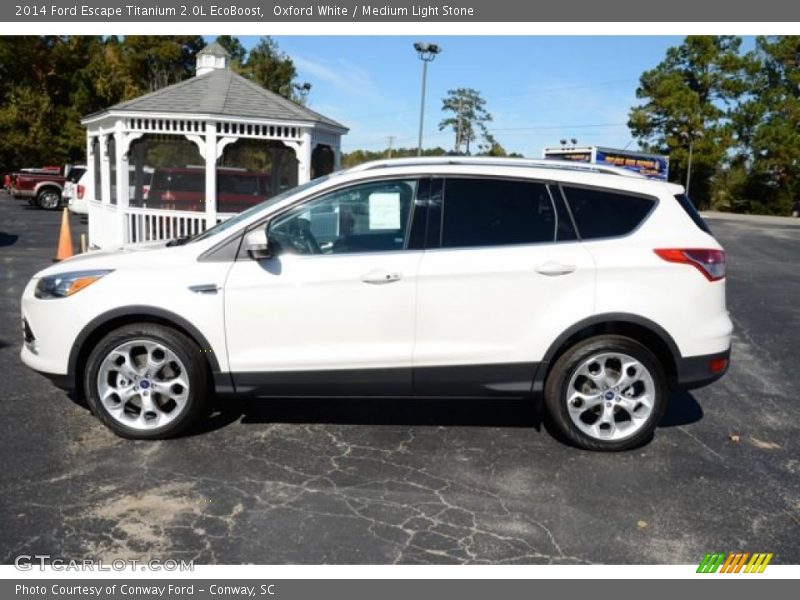 Oxford White / Medium Light Stone 2014 Ford Escape Titanium 2.0L EcoBoost