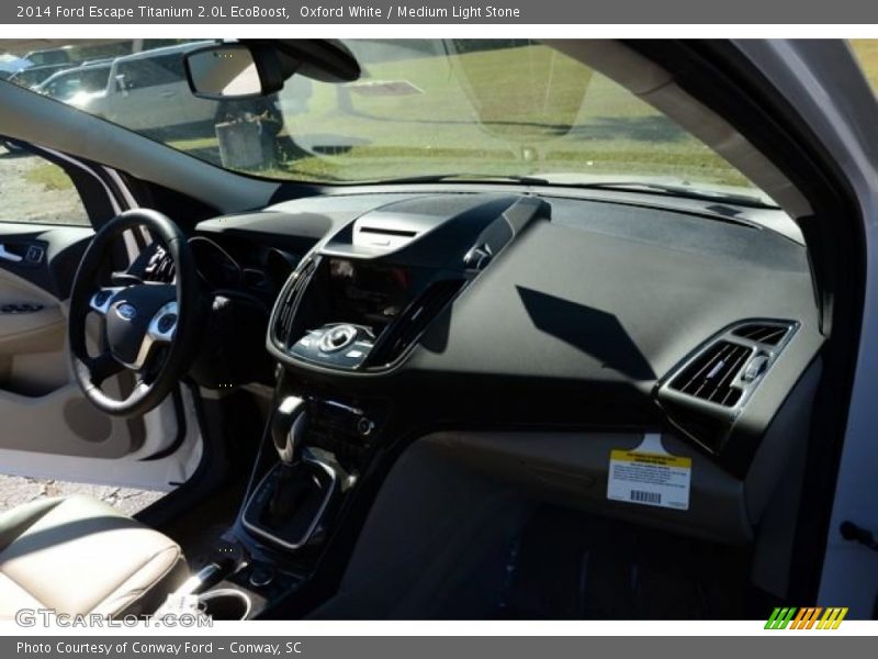 Oxford White / Medium Light Stone 2014 Ford Escape Titanium 2.0L EcoBoost