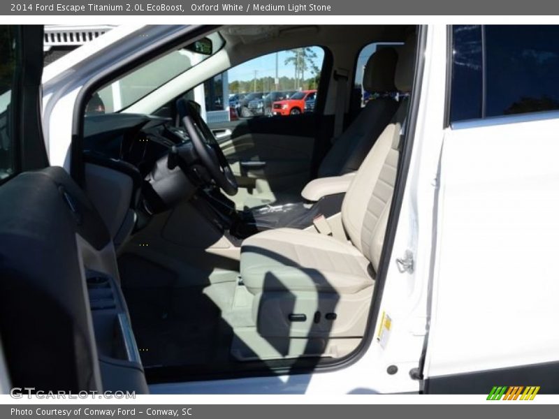 Oxford White / Medium Light Stone 2014 Ford Escape Titanium 2.0L EcoBoost