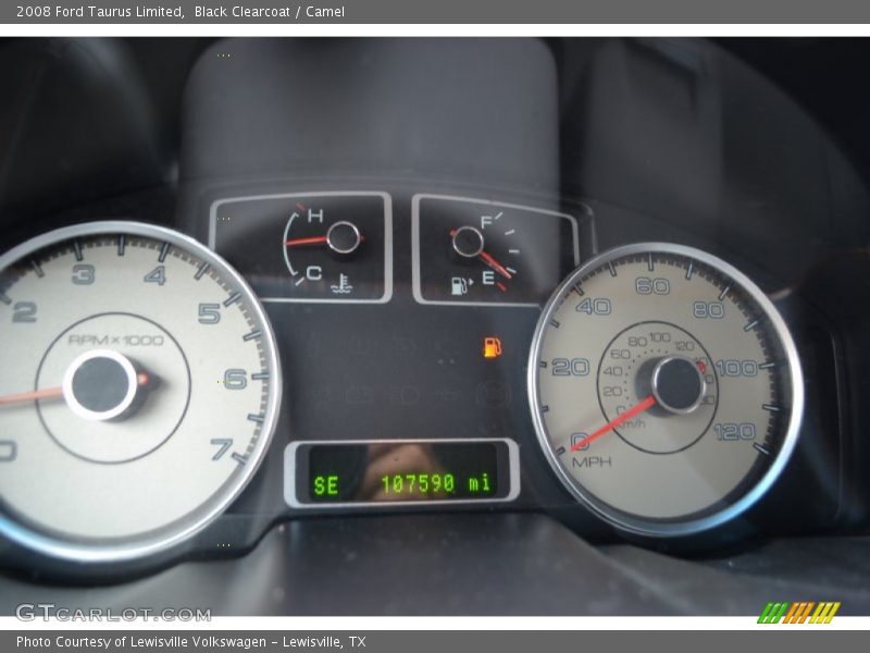 Black Clearcoat / Camel 2008 Ford Taurus Limited