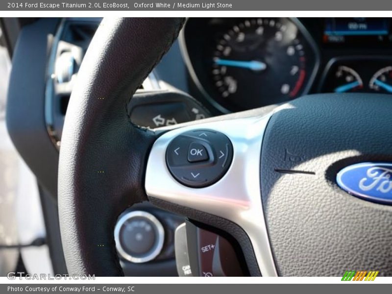 Oxford White / Medium Light Stone 2014 Ford Escape Titanium 2.0L EcoBoost