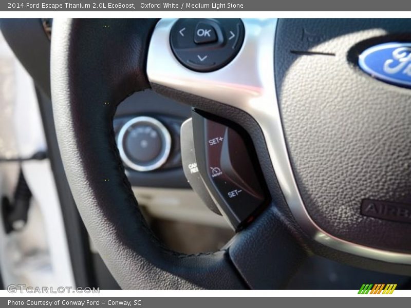 Oxford White / Medium Light Stone 2014 Ford Escape Titanium 2.0L EcoBoost