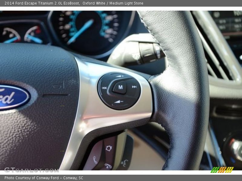 Oxford White / Medium Light Stone 2014 Ford Escape Titanium 2.0L EcoBoost