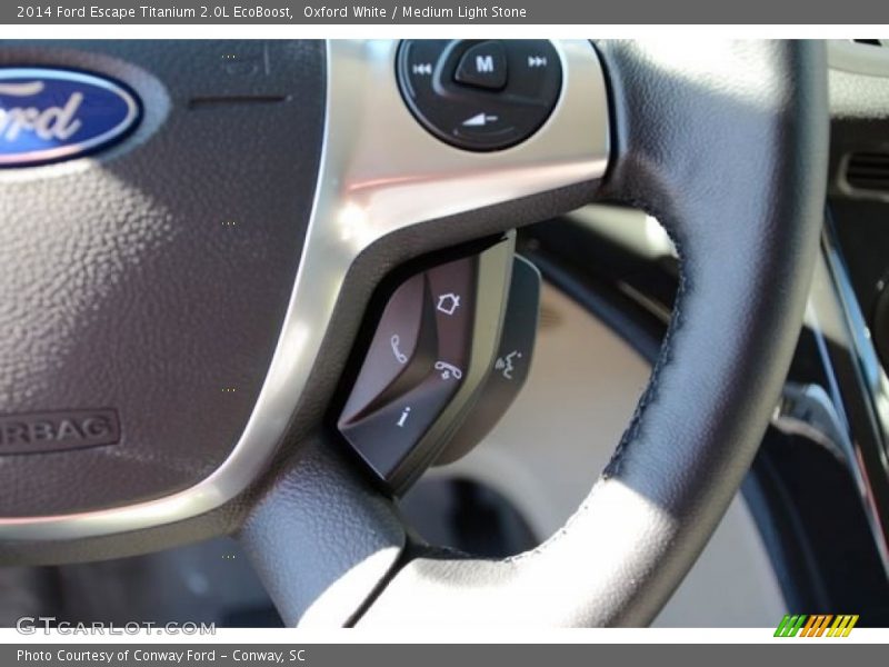 Oxford White / Medium Light Stone 2014 Ford Escape Titanium 2.0L EcoBoost