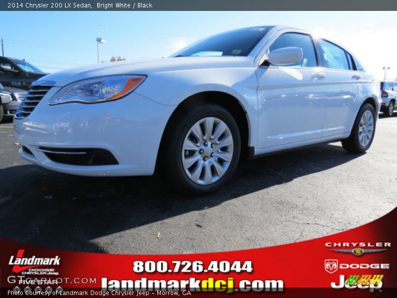 Bright White / Black 2014 Chrysler 200 LX Sedan