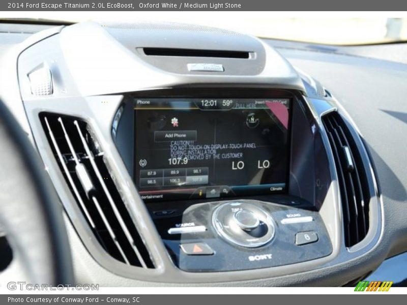 Oxford White / Medium Light Stone 2014 Ford Escape Titanium 2.0L EcoBoost