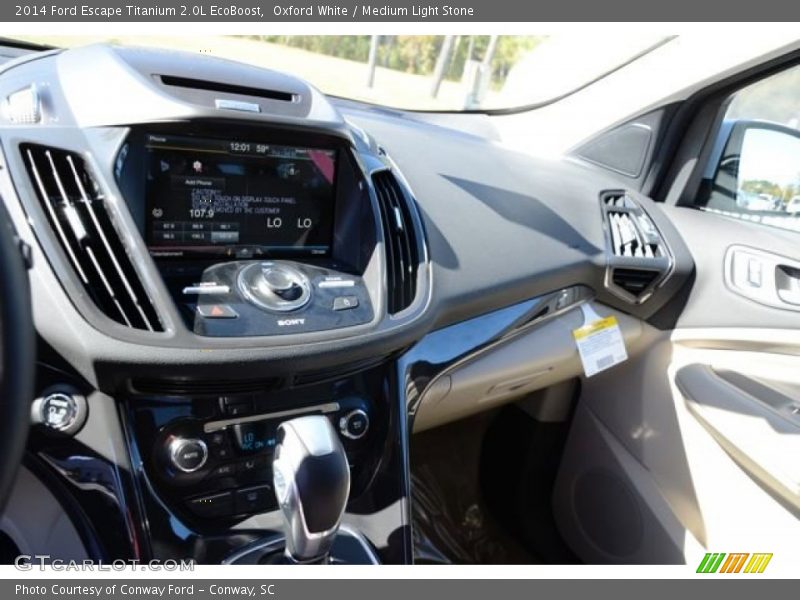 Oxford White / Medium Light Stone 2014 Ford Escape Titanium 2.0L EcoBoost