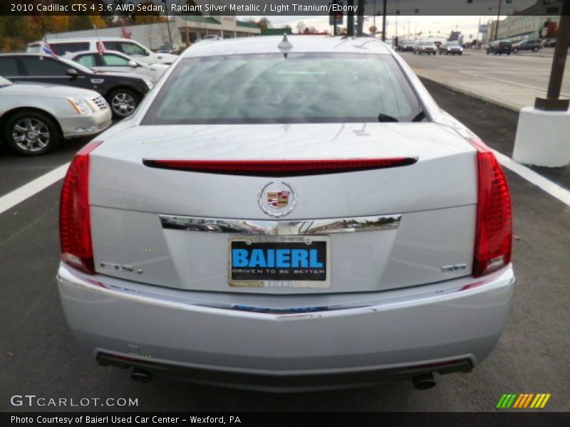Radiant Silver Metallic / Light Titanium/Ebony 2010 Cadillac CTS 4 3.6 AWD Sedan