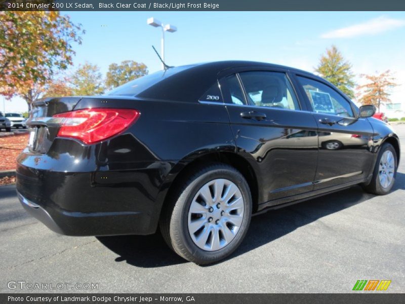 Black Clear Coat / Black/Light Frost Beige 2014 Chrysler 200 LX Sedan