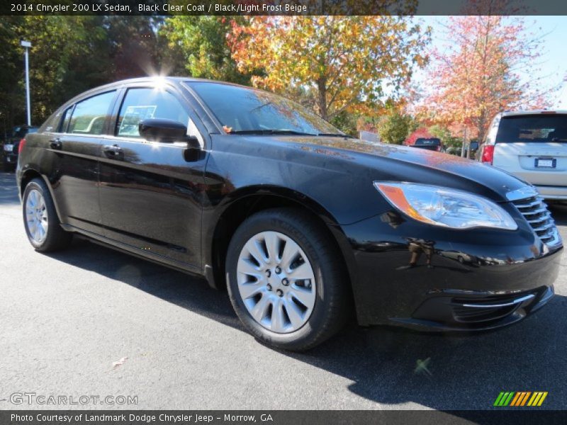 Black Clear Coat / Black/Light Frost Beige 2014 Chrysler 200 LX Sedan
