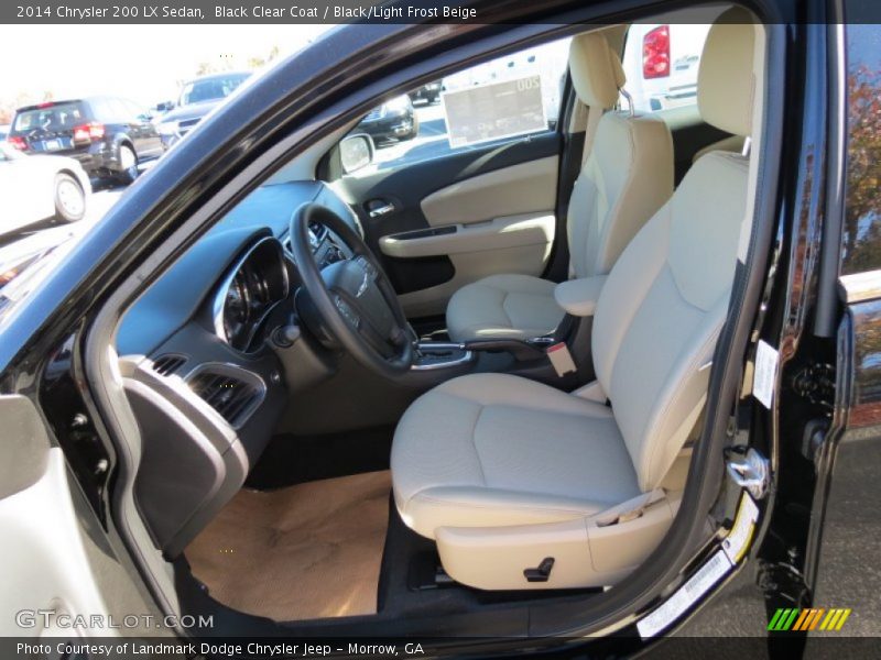 Black Clear Coat / Black/Light Frost Beige 2014 Chrysler 200 LX Sedan
