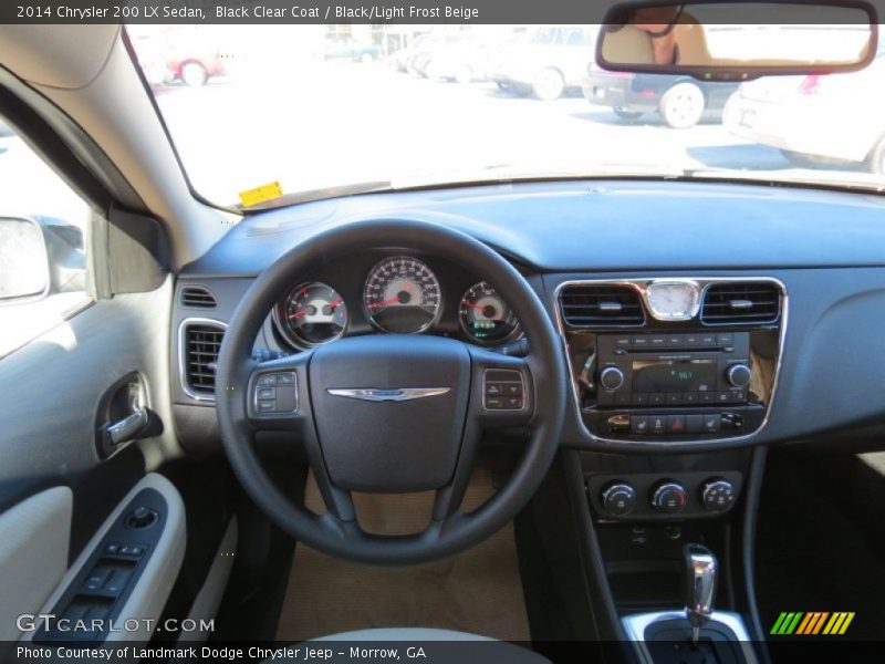 Black Clear Coat / Black/Light Frost Beige 2014 Chrysler 200 LX Sedan