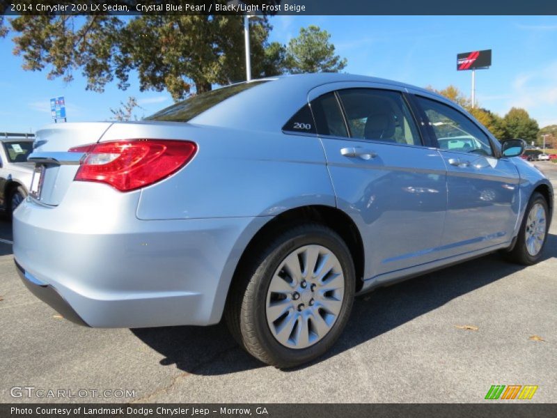 Crystal Blue Pearl / Black/Light Frost Beige 2014 Chrysler 200 LX Sedan