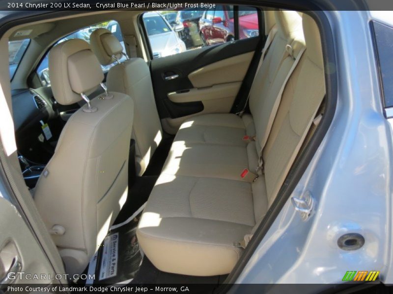 Crystal Blue Pearl / Black/Light Frost Beige 2014 Chrysler 200 LX Sedan