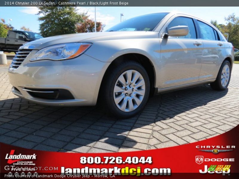 Cashmere Pearl / Black/Light Frost Beige 2014 Chrysler 200 LX Sedan