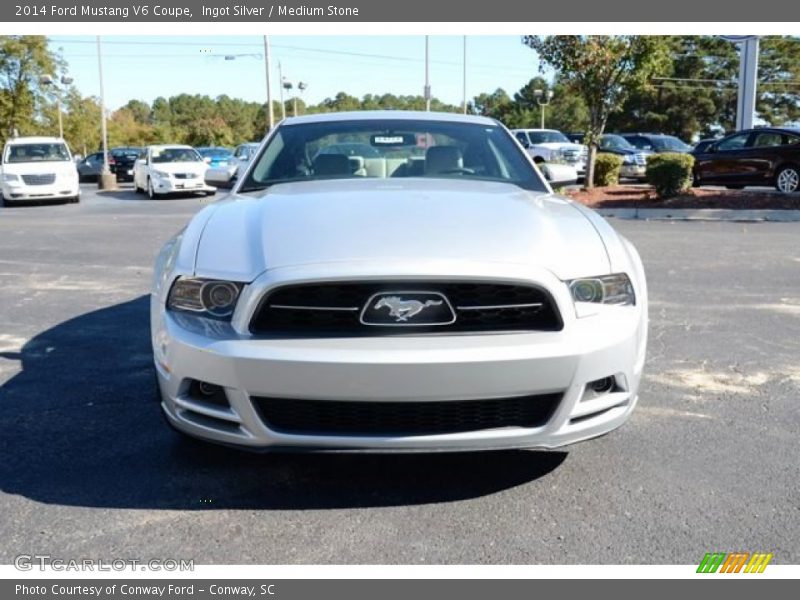 Ingot Silver / Medium Stone 2014 Ford Mustang V6 Coupe