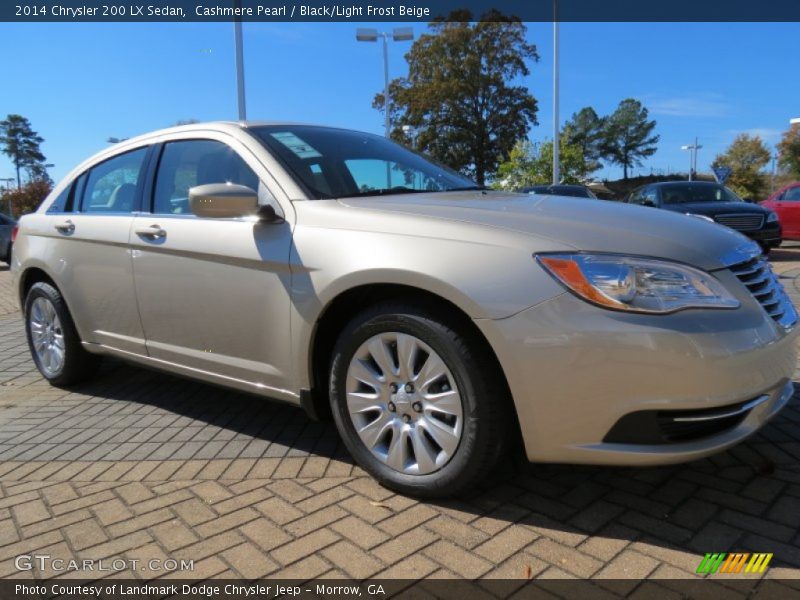 Cashmere Pearl / Black/Light Frost Beige 2014 Chrysler 200 LX Sedan