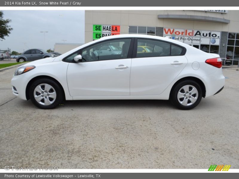 Snow White Pearl / Gray 2014 Kia Forte LX