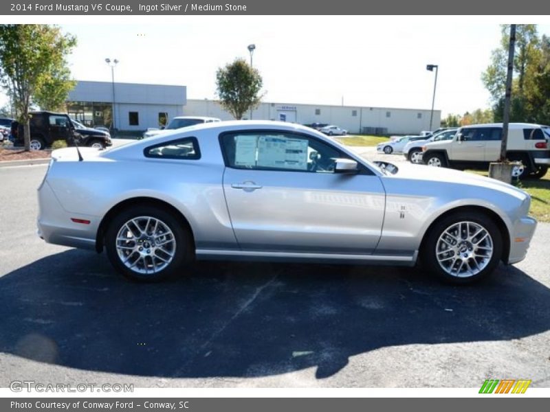Ingot Silver / Medium Stone 2014 Ford Mustang V6 Coupe