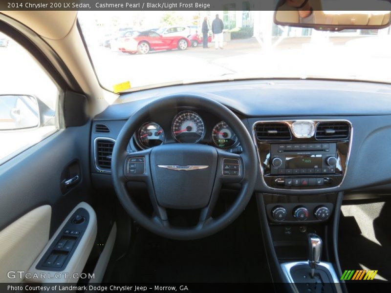 Cashmere Pearl / Black/Light Frost Beige 2014 Chrysler 200 LX Sedan