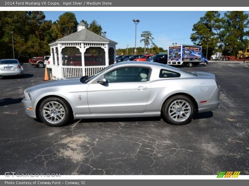 Ingot Silver / Medium Stone 2014 Ford Mustang V6 Coupe