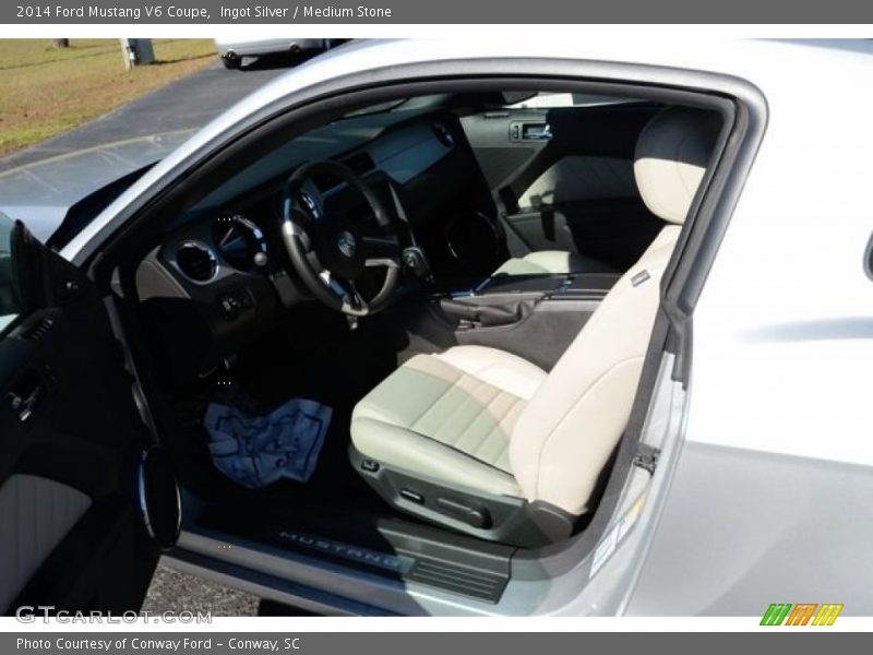 Ingot Silver / Medium Stone 2014 Ford Mustang V6 Coupe