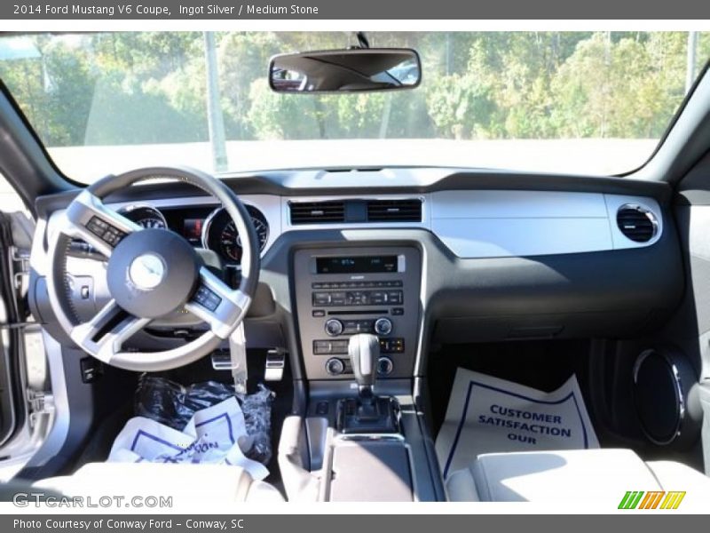 Ingot Silver / Medium Stone 2014 Ford Mustang V6 Coupe