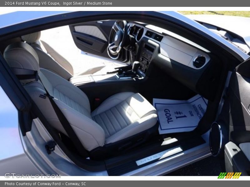 Ingot Silver / Medium Stone 2014 Ford Mustang V6 Coupe