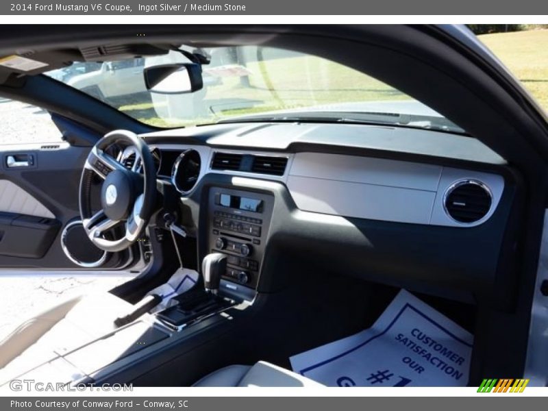 Ingot Silver / Medium Stone 2014 Ford Mustang V6 Coupe
