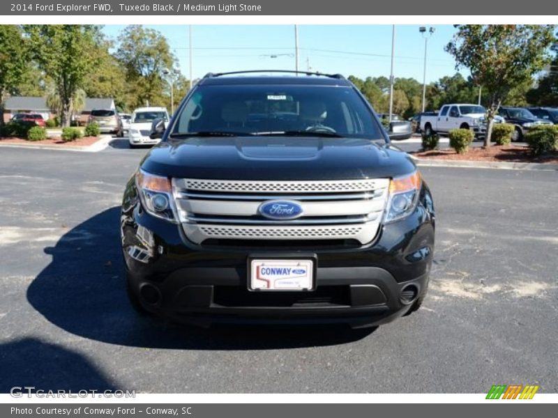 Tuxedo Black / Medium Light Stone 2014 Ford Explorer FWD