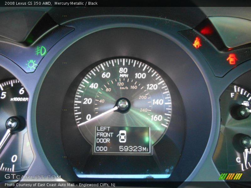 Mercury Metallic / Black 2008 Lexus GS 350 AWD