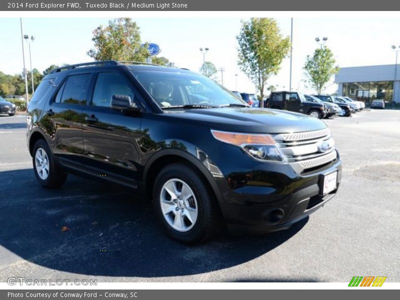 Tuxedo Black / Medium Light Stone 2014 Ford Explorer FWD