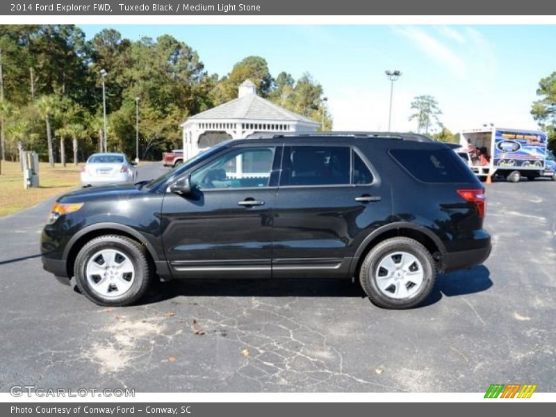 Tuxedo Black / Medium Light Stone 2014 Ford Explorer FWD