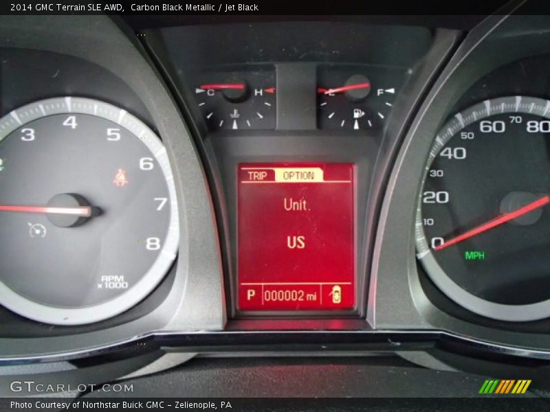 Carbon Black Metallic / Jet Black 2014 GMC Terrain SLE AWD