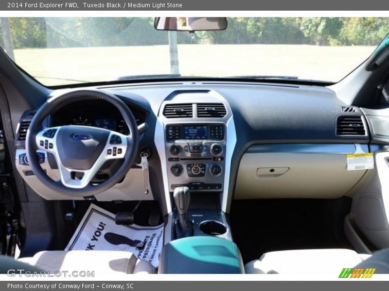 Tuxedo Black / Medium Light Stone 2014 Ford Explorer FWD