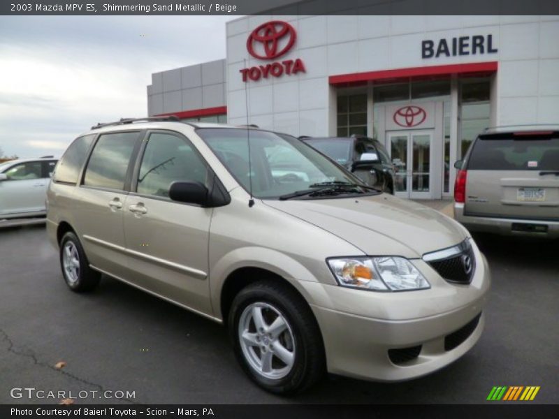 Shimmering Sand Metallic / Beige 2003 Mazda MPV ES