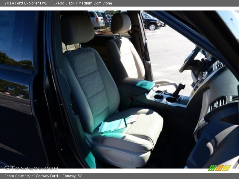 Tuxedo Black / Medium Light Stone 2014 Ford Explorer FWD
