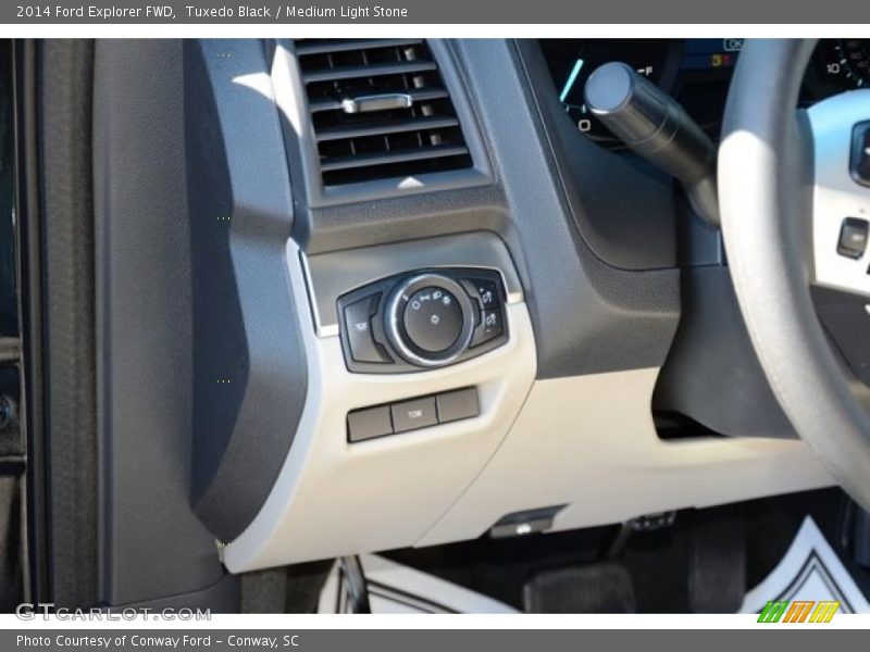 Tuxedo Black / Medium Light Stone 2014 Ford Explorer FWD