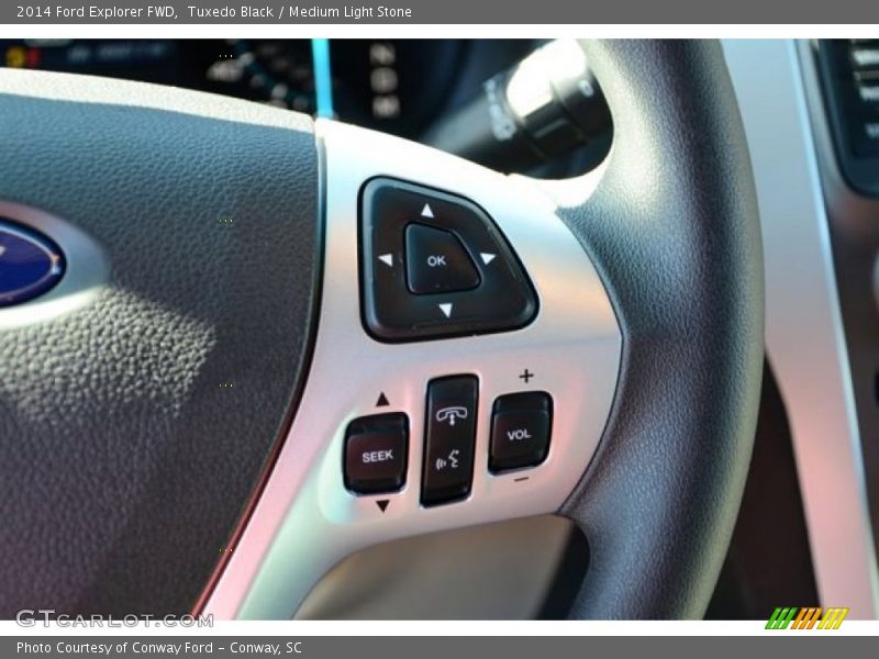 Tuxedo Black / Medium Light Stone 2014 Ford Explorer FWD
