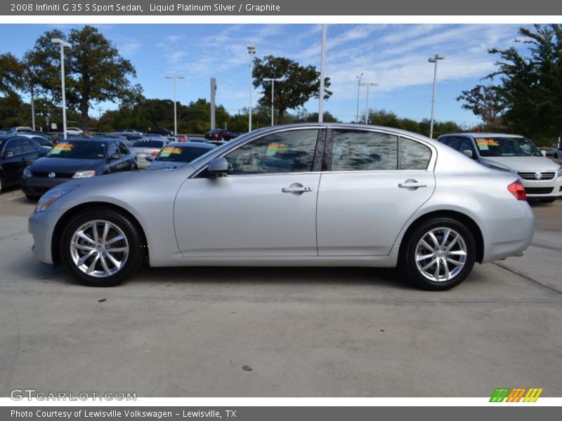 Liquid Platinum Silver / Graphite 2008 Infiniti G 35 S Sport Sedan