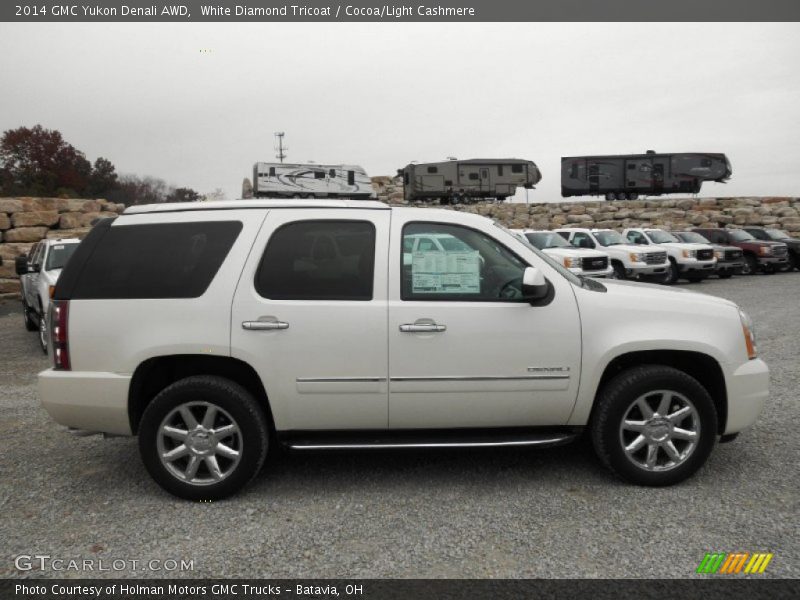 White Diamond Tricoat / Cocoa/Light Cashmere 2014 GMC Yukon Denali AWD