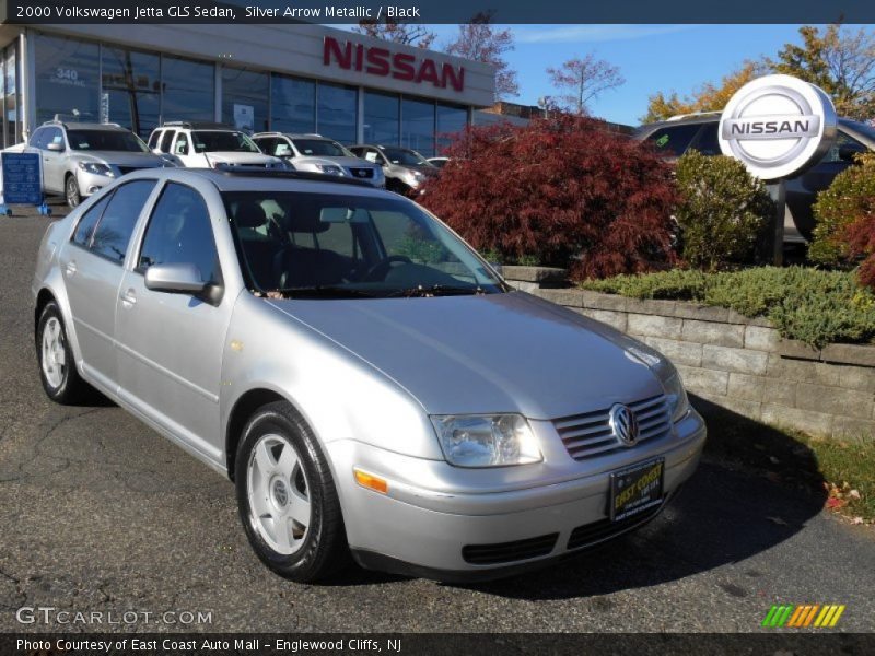 Silver Arrow Metallic / Black 2000 Volkswagen Jetta GLS Sedan