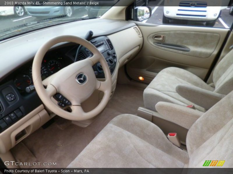 Shimmering Sand Metallic / Beige 2003 Mazda MPV ES