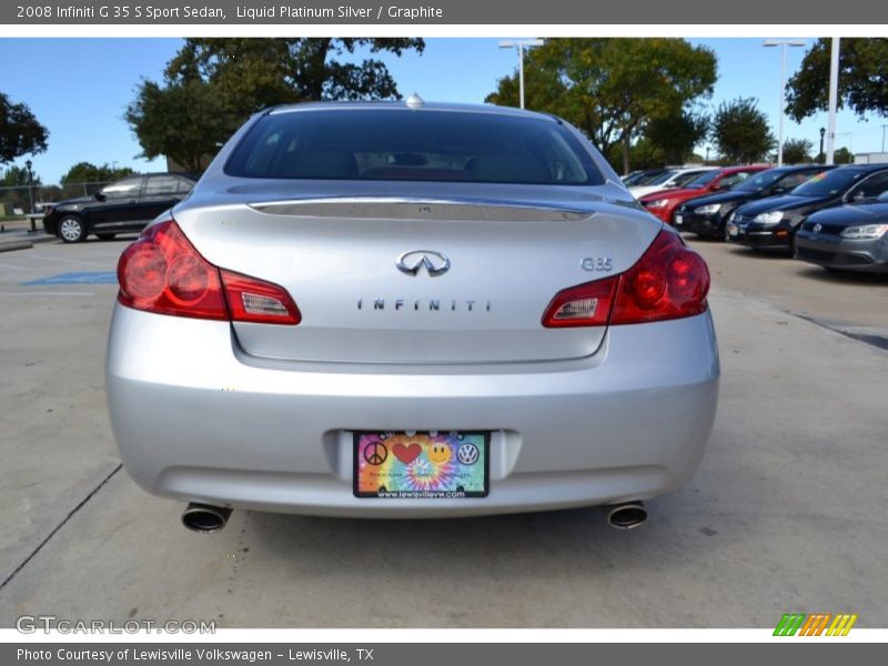 Liquid Platinum Silver / Graphite 2008 Infiniti G 35 S Sport Sedan